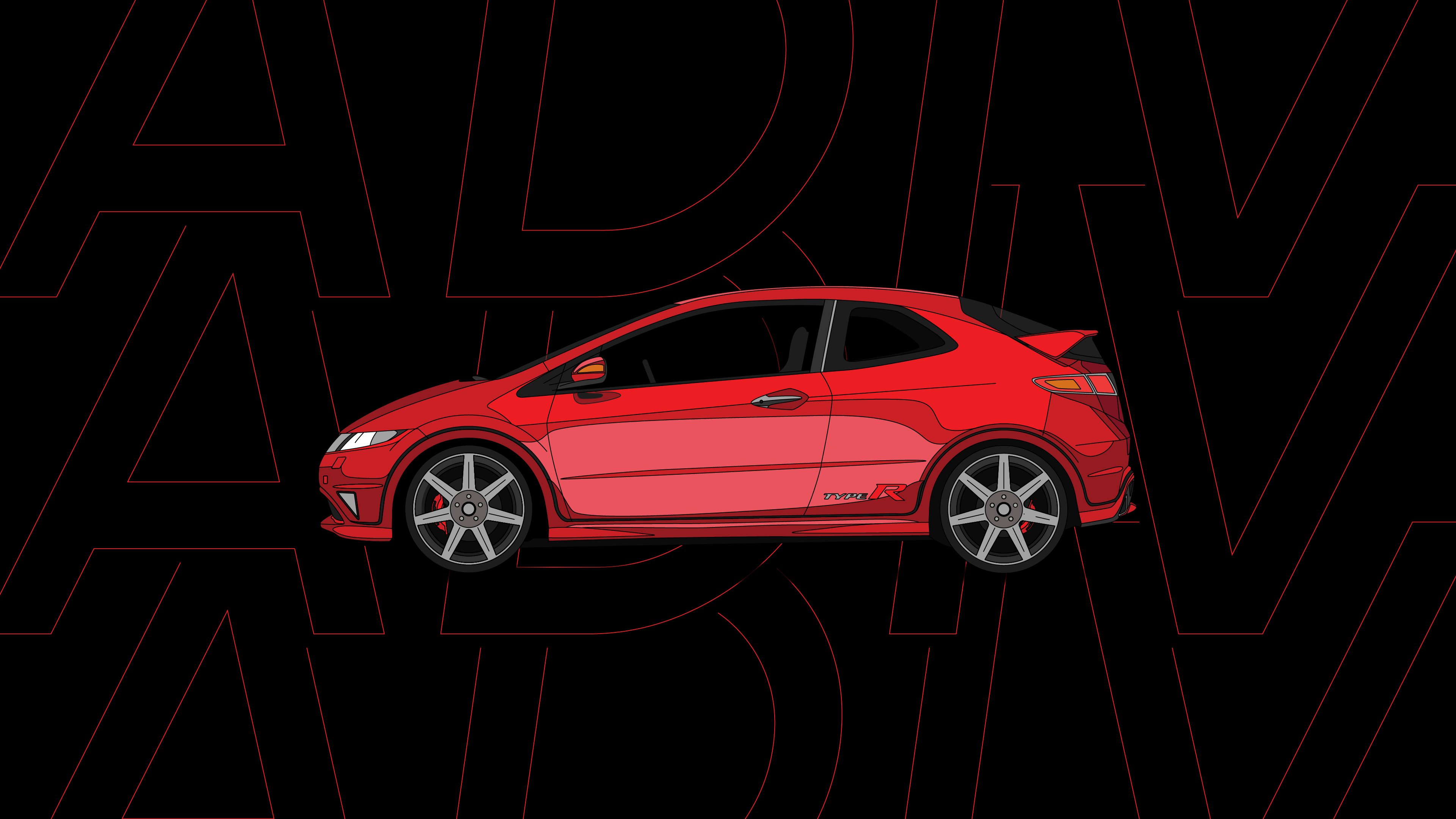 Illustrazione di auto stilizzata