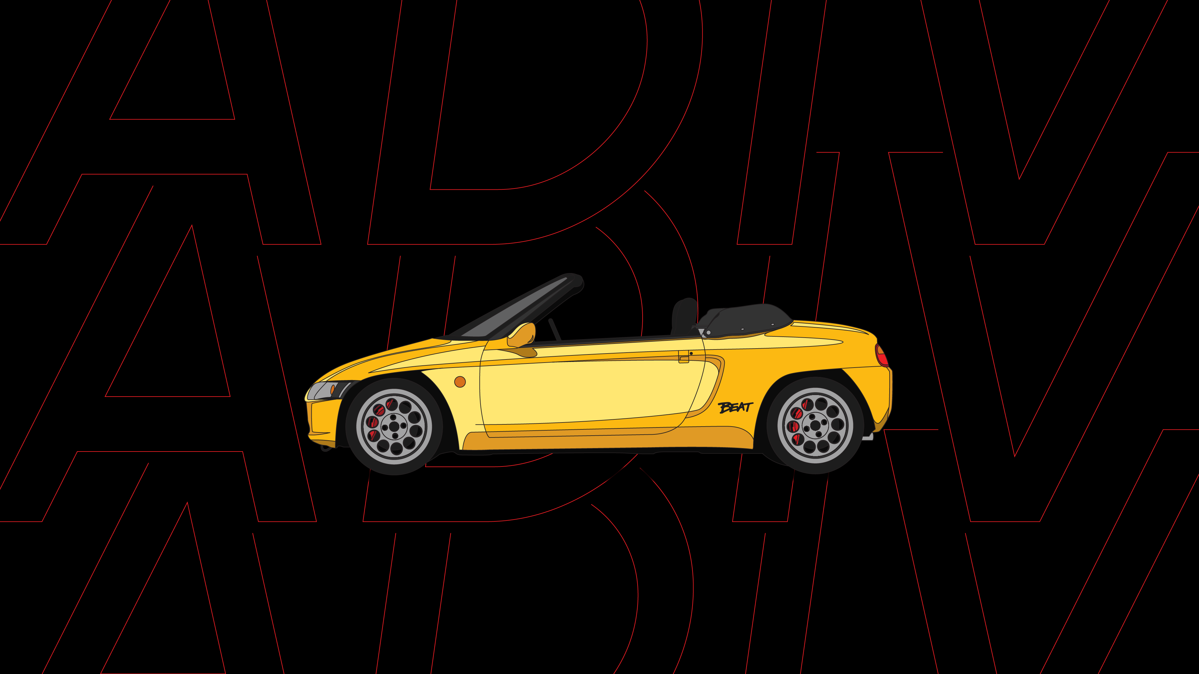 Illustrazione di auto stilizzata