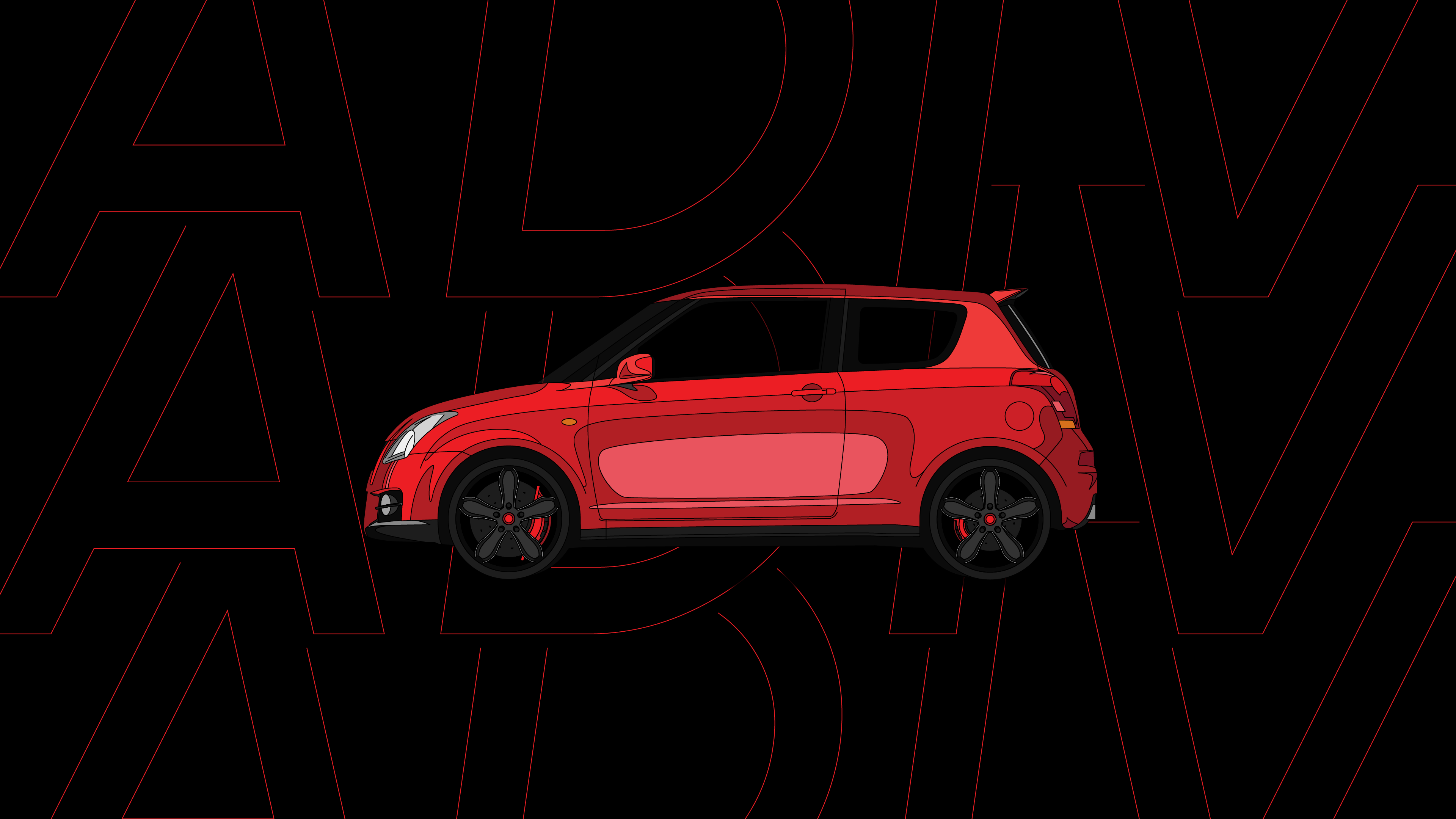 Illustrazione di auto stilizzata