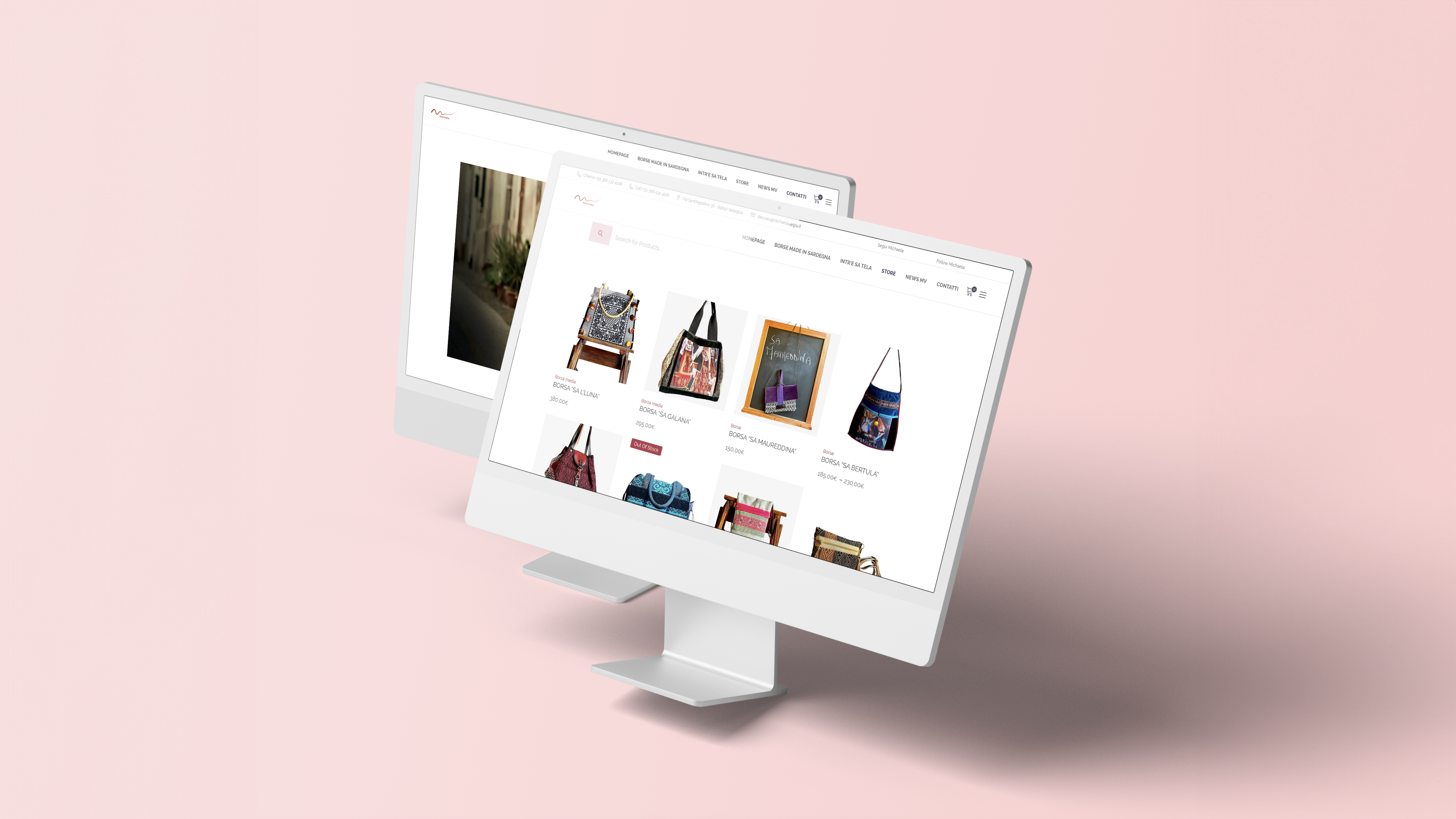 Anteprima dell'e-commerce appena ridisegnato di Michaela Vargiu